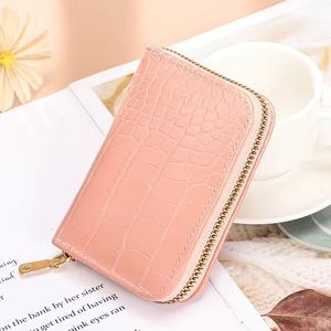 UPC Leather Credit Card Holder Wallet “ Pretty in Pink”